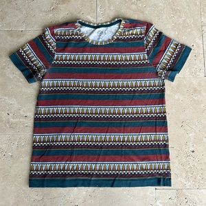 Tory Burch Patterned Crew Neck T-shirt Size Large